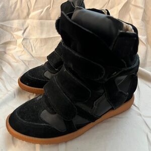 Isabel Marant Black and Brown Sneakers (used) fits womens 7.5-8 unknown size